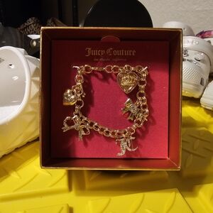 Juicy Couture Gold-Tone Pave Charm Bracelet